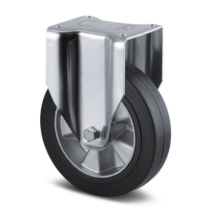 Fixed instrument wheel black with mounting plate (3 models) - 1