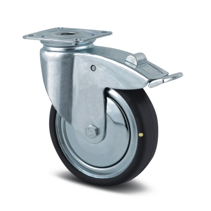 Electrically conductive wheel with total brake and mounting plate (2 models) - 1
