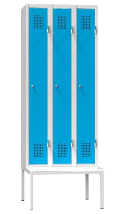 Three-door wardrobe with bench XS73B-17 - 1