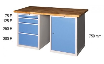 M series workshop tables, width 1500, depth 700 or 800, height 880 or 890 mm (6 models) - 2