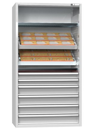 Roller cabinet for NC tools with equipment - 1