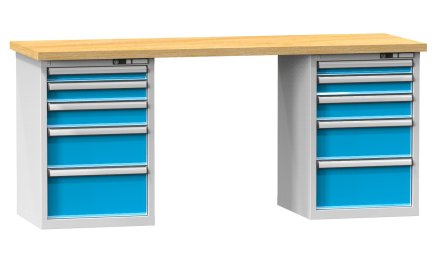 Workshop tables O series, width 2500, depth 700 or 800, height 880 or 890 mm (6 models) - 1