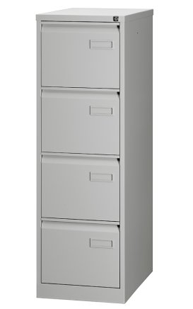 A4 filing cabinet - Bisley IPCCA14 four-drawer metal filing cabinet - 2
