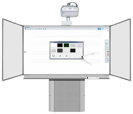 BBBBB Triptych set on stand + arm for projector (2 models) - 1