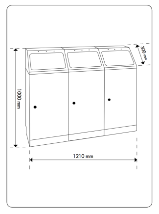Waste bin for sorted waste FD45 - 3