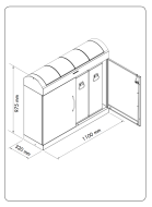 Waste bin for sorted waste TD 4 - 3