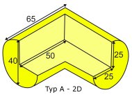 Two-arm corner coupling black - 5