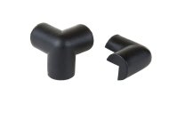 Three-arm corner coupling black - 1