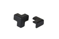 Two-arm corner coupling black - 1