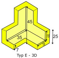 Three-arm corner coupling black - 5