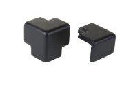 Three-arm corner coupling black - 1
