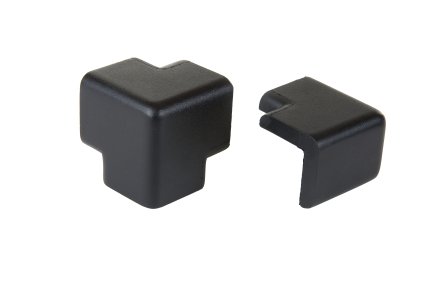Three-arm corner coupling black - 1