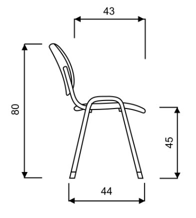 Conference chair ISO plastic - 2
