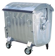 Hot-dip galvanized dustbin 1100 l type 1132 - 1
