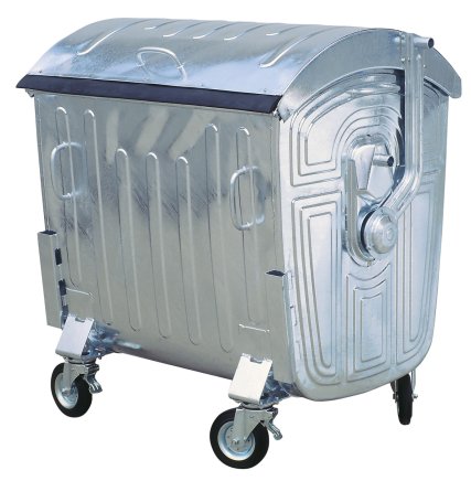 Hot-dip galvanized dustbin 1100 l type 1132 - 1