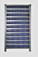 Rack with crates 100 x 230 x 400 mm - 24 pcs, 100 x 115 x 400 mm - 40 pcs - 1