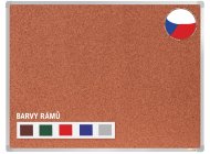 Notice board with high-quality cork surface (6 models) - 1
