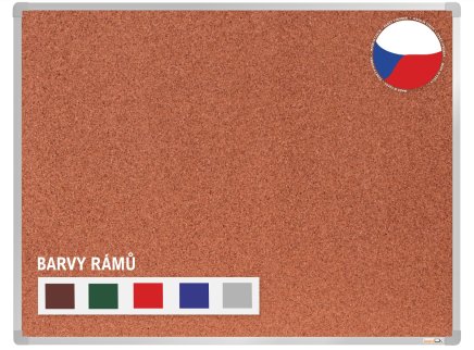 Notice board with high-quality cork surface (6 models) - 1
