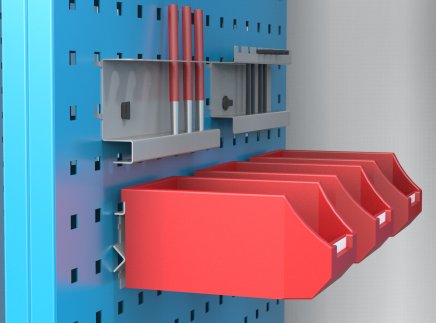 Workshop cabinet with pull-out perforated panels VSP1 - 4