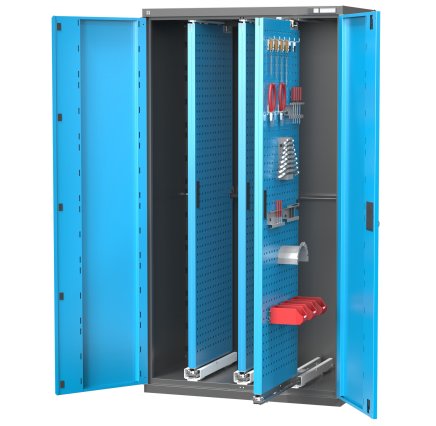 Workshop cabinet with pull-out perforated panels VSP1 - 2