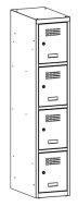 Metal wardrobe with reduced height MSum 314S width 300 mm - 2