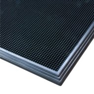 Sani-Trax black rubber disinfection mat - 1