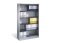 Open cabinets, bookcases