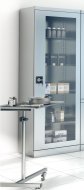 Stainless steel cabinet with glass doors SmlN 101 - 1