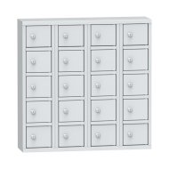 Metal cabinet with 20 lockable boxes - 1