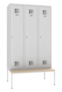 Sum 430 W metal wardrobe with bench P431 W - 1