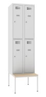 Sus 322 W divided wardrobe with bench P321 W - 1