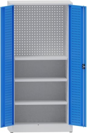 Workshop cabinet with shelves (1/2 perforated back) - 1