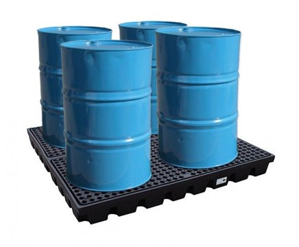 Catching platform for four 200l barrels - 1