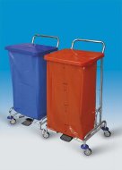 Trolley for sorting waste and laundry PEDALBAG II without bag - 1