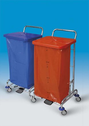 Trolley for sorting waste and laundry PEDALBAG II without bag - 1