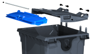 Plastic dustbin SPLIT LID - 7