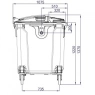 Plastic dustbin SPLIT LID - 8