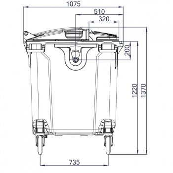 Plastic dustbin SPLIT LID - 8