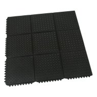 Rubber modular anti-fatigue mat Diamond Plate Tile - 1