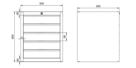 Hanging desk drawer container DUK_03_B - 5
