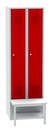 Wardrobe with bench in front with grid SALP32_B - 1