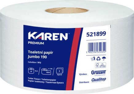 Toilet paper Jumbo Karen 190 Econom 6 pieces - 1