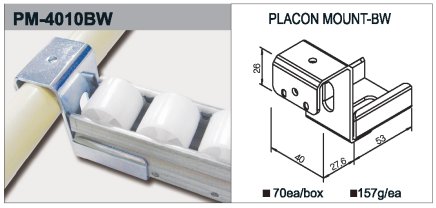 Roller track holder type PM-4010BW - 1