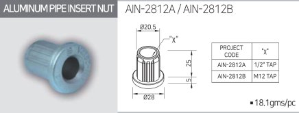 Internal plug with thread AIN-2812B - 1