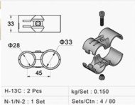 Metal joint - set HJ-13CBK - 2