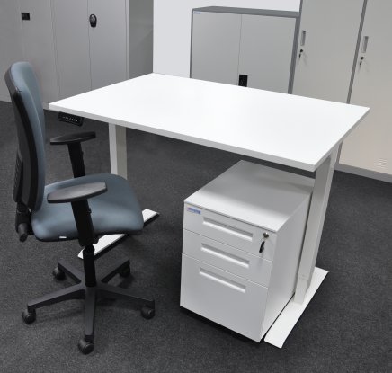 Office set with mobile container EO14_HDT_Matrix - 1