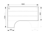 Office desk Hobis Ergo right UE 1800P - 2