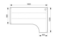 Office work desk Hobis Ergo UEO1800L - 2