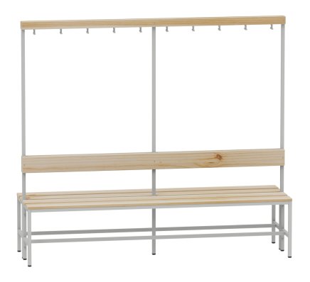 Changing room bench A6760 - width 2000 mm - 1
