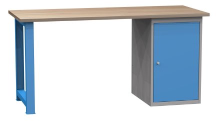Workshop table with base container 1700 mm - 1